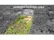 Aerial view shows home with approximate property lines and surrounded by dense forest at 74 Riverwood Trl, Grantville, GA 30220
