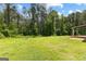 Expansive backyard featuring plush green grass and a thick treeline creating a private oasis at 74 Riverwood Trl, Grantville, GA 30220