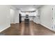 Modern kitchen with white cabinets, stainless appliances, and a center island at 74 Riverwood Trl, Grantville, GA 30220