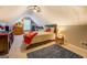 Cozy bedroom with a ceiling fan, full sized bed and decor at 160 Laurel Ln, Social Circle, GA 30025
