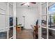 Office with hardwood floors, french doors and natural light at 412 Culloden Moor, Mcdongough, GA 30253
