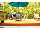Back deck, outdoor seating, and grilling area at 6830 Peeksville Rd, Mcdonough, GA 30252