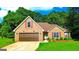 Well-manicured lawn complements this beautiful brick home, which boasts an attached two car garage at 6830 Peeksville Rd, Mcdonough, GA 30252