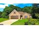 Charming brick home with a manicured lawn and an attached two car garage at 6830 Peeksville Rd, Mcdonough, GA 30252