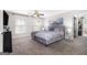 Comfortable bedroom showcasing two large windows, a soft gray bed, and neutral walls at 345 Kerrith Dr, Stockbridge, GA 30281