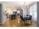 Open concept dining area featuring modern lighting and stylish furnishings at 345 Kerrith Drive Dr, Stockbridge, GA 30281