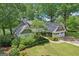 Aerial view of a home, showcasing its lush landscaping, proximity to the lake, and charming architecture at 3612 Bill Gardner Pkwy, Locust Grove, GA 30248