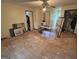 Bedroom with a ceiling fan, bare floors, and closet at 4514 Tifton Ct, Powder Springs, GA 30127