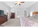 Spacious main bedroom with carpet floors and views to the bathroom and hallway at 360 Grandmas Ln, Fayetteville, GA 30215