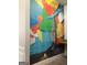 Interesting bedroom with geometric art on the wall at 160 Elysian Dr, Fayetteville, GA 30214