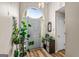Bright foyer featuring hardwood floors, plants, natural light, and neutral paint at 161 Mills Dr, Covington, GA 30016