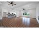 Open-concept living room features hardwood floors, recessed lighting and neutral paint at 1993 Reynolds Sw Dr, Atlanta, GA 30315
