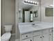 Clean bathroom with white vanity, plenty of storage, and modern fixtures at 426 Summer Hill Cir, Stockbridge, GA 30281