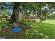 Backyard with mature tree, rope swing, and view of home at 10 Wigwam Cir, Whitesburg, GA 30185