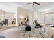 Airy living space with open layout, dining area, and seamless flow at 10 Wigwam Cir, Whitesburg, GA 30185