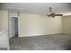 Bonus room featuring a ceiling fan and carpet at 3700 Newhalem Sw St, Atlanta, GA 30331