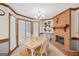 Cozy dining area with a fireplace, and large bright windows at 1214 Lambeth Se Way, Conyers, GA 30013