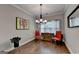 Formal dining room with hardwood floors, chandelier, and traditional furnishings at 3112 Patriot Sq, Marietta, GA 30064