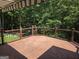 Spacious wooden deck with scenic views of lush greenery and trees; perfect for outdoor entertaining at 133 Sea Island Dr, Peachtree City, GA 30269
