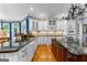 Well-appointed kitchen featuring granite countertops, white cabinets, and modern appliances at 134 Mellington Ln, Peachtree City, GA 30269