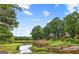 Scenic waterfront view with a tranquil lake and lush greenery surrounding the property at 134 Mellington Ln, Peachtree City, GA 30269