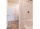 Close-up of a modern shower with white walls and chrome fixtures at 220 Fern Dale Dr # 71, Fairburn, GA 30213