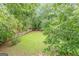 Green backyard surrounded by trees at 489 Radar Dr, Hapeville, GA 30354