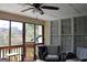 Comfortable screened porch with nice patio furniture and natural light at 9342 Carillon Ct, Jonesboro, GA 30236