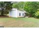 Detached white garage with a side door and a front-facing garage door, set in a grassy yard at 1112 Haver Ct, Mcdonough, GA 30252