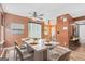 Dining room featuring a modern table setting and a view of the backyard at 548 Thomas Downs Way, Jonesboro, GA 30238