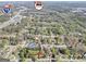 Aerial view featuring Atlanta skyline, Interstate 75, and the house location at 758 King Rd, Jonesboro, GA 30236