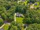 Aerial view of the home surrounded by dense trees, providing privacy and seclusion at 127 Darwish Dr, Mcdonough, GA 30252
