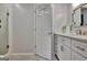 Bathroom with white cabinets and a countertop with a modern aesthetic providing a clean and stylish space at 104 Hidden Springs Ln, Peachtree City, GA 30269