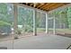 Enclosed patio with screens providing an airy feel and views of the private backyard at 104 Hidden Springs Ln, Peachtree City, GA 30269