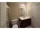 Cozy bathroom with vanity, toilet, shower-tub combo, and neutral tones at 3205 Anneewakee Falls Pkwy, Douglasville, GA 30135