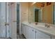 Bathroom features a double sink vanity and tile floors with plenty of space and light at 100 Clydesdale Ct, Tyrone, GA 30290