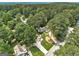 Beautiful aerial view of a home surrounded by lush trees and landscaped yard, offering privacy and a serene setting at 203 First Leaf, Peachtree City, GA 30269