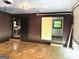 A garage has painted walls and two different doorways at 8832 Twin Oaks Dr, Jonesboro, GA 30236