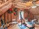 Unique attic space that could be converted to a workout room with weights, ceiling fan, and natural light at 135 Acorn Dr, Mcdonough, GA 30253