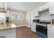 Modern kitchen featuring white cabinetry, granite countertops, and stainless steel appliances at 109 Stockbridge Rd, Jonesboro, GA 30236