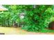 Expansive backyard featuring a playground set amidst lush greenery and mature trees at 329 Royal Crescent Way, Stockbridge, GA 30281