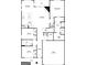 Floor plan boasting a living room, kitchen, pantry, bedrooms, and garage at 471 Lanier Ct, Hiram, GA 30141