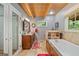 Bathroom featuring a vanity, bathtub, and a separate shower with glass door at 99 Landers Ne Rd, Rydal, GA 30171
