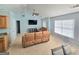 Bright and spacious living room with vaulted ceilings, ceiling fan, and lots of natural light at 2540 Willow Grove Road Nw Rd # 15, Acworth, GA 30101