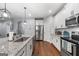 Bright kitchen boasting granite countertops, stainless steel appliances, and ample storage space at 8 Saint Charles Ave, Sharpsburg, GA 30277