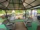 Relaxing backyard deck with gazebo and inviting wicker furniture at 6884 Shangrila Way, Riverdale, GA 30296
