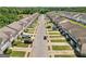 Aerial view of a residential area with well-maintained lawns at 695 Georgetown Ct, Jonesboro, GA 30236