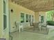 Covered patio featuring an outdoor dining area with seating and an open view to the lawn at 307 Worthing Ln, Mcdonough, GA 30253