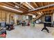 Exposed beams, concrete floor, and natural light at 285 Spear Rd, Peachtree City, GA 30269