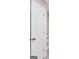 View of a white door and shelving in a well-lit closet with neutral walls and floors at 910 Pebble Creek Trl, Suwanee, GA 30024